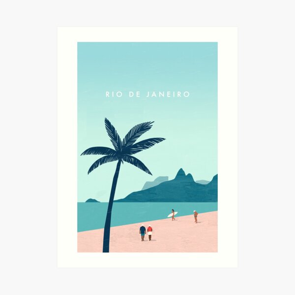 Rio de Janeiro Travel Poster Kunstdruck