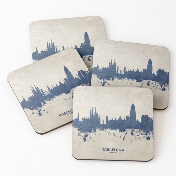 Item preview, Barcelona Spain Skyline designed and sold by ArtPrints.