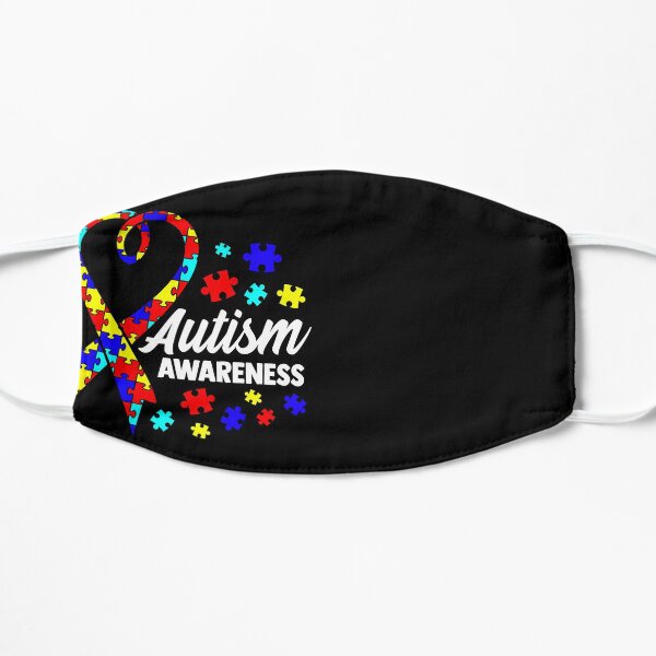 Cute Autism Awareness Autistic Unique Colorful Flat Mask