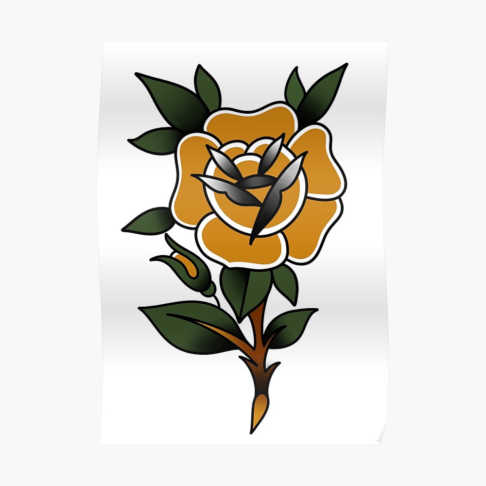 Yellow rose by pau1terry  Tattoogridnet