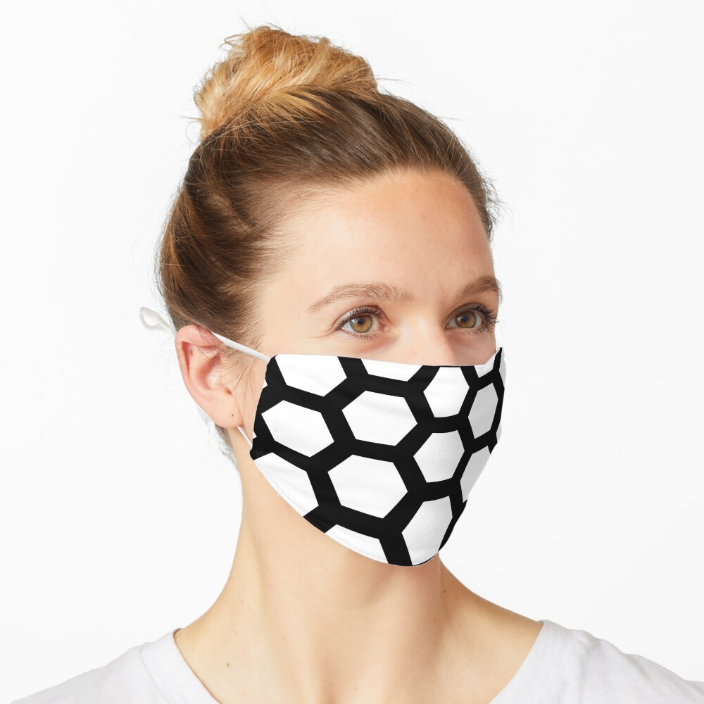 Black And White Hexagonal Print Mask For Sale By Cgroenewald Redbubble 2424