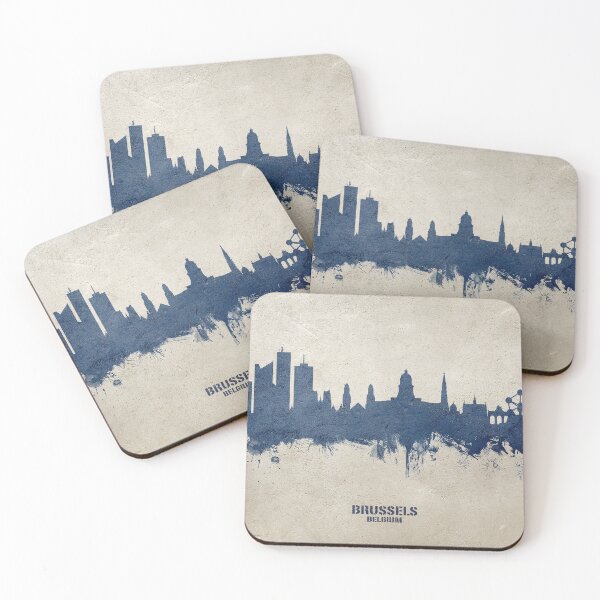 Item preview, Brussels Belgium Skyline designed and sold by ArtPrints.