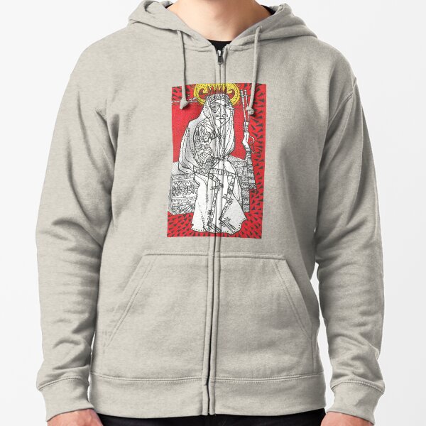 "Lady in red" by Tara Mokhtari Zipped Hoodie