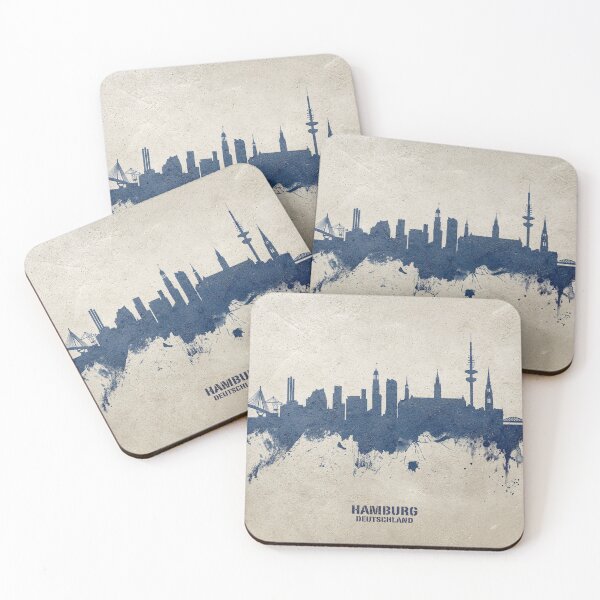 Artikelvorschau, Hamburg Germany Skyline entworfen und verkauft von ArtPrints.