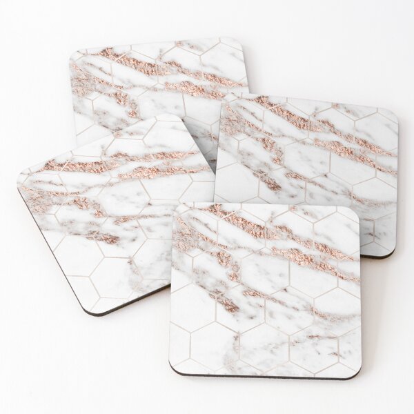 Item preview, Rose gold hex - rose gold marble designed and sold by marbleco.