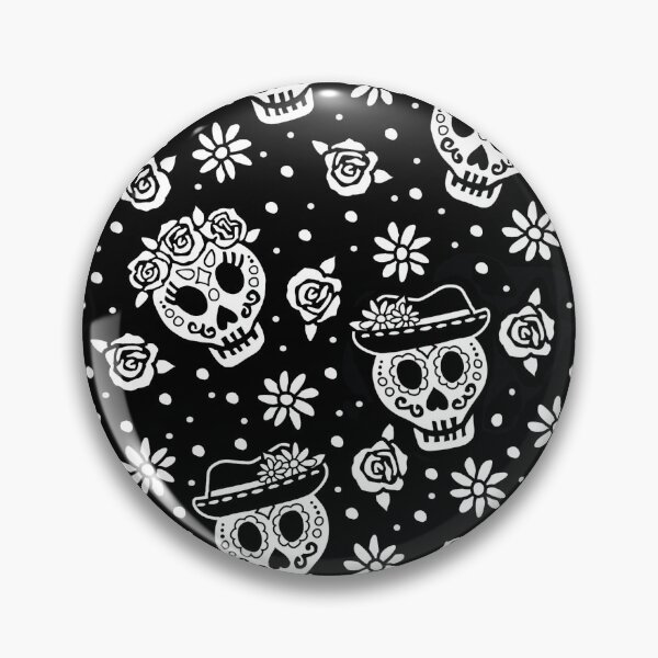 Item preview, Sugar Skull Black and White Pattern designed and sold by woahtherepickle.