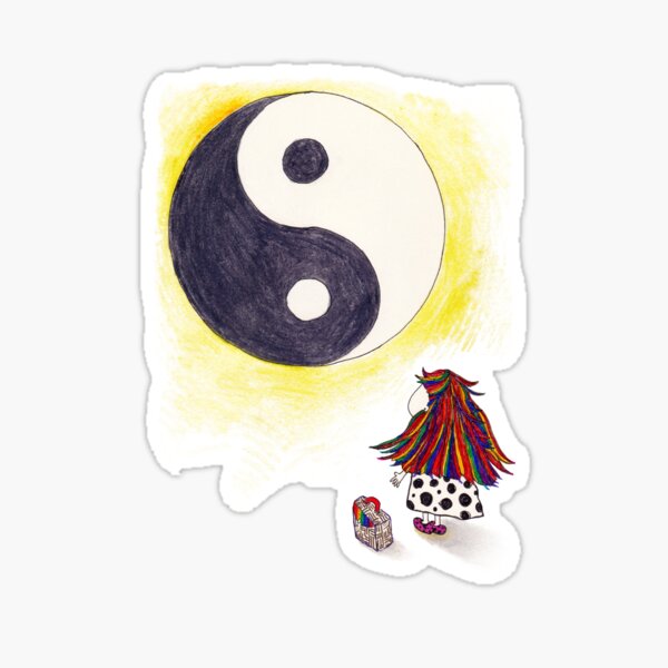 Balanced Yin Yang Sticker