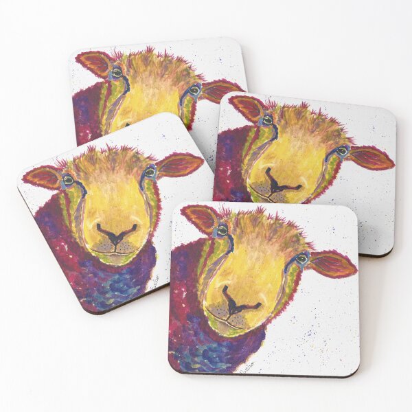 Item preview, Bright and colourful cheeky sheep designed and sold by EmmaPattisonArt.