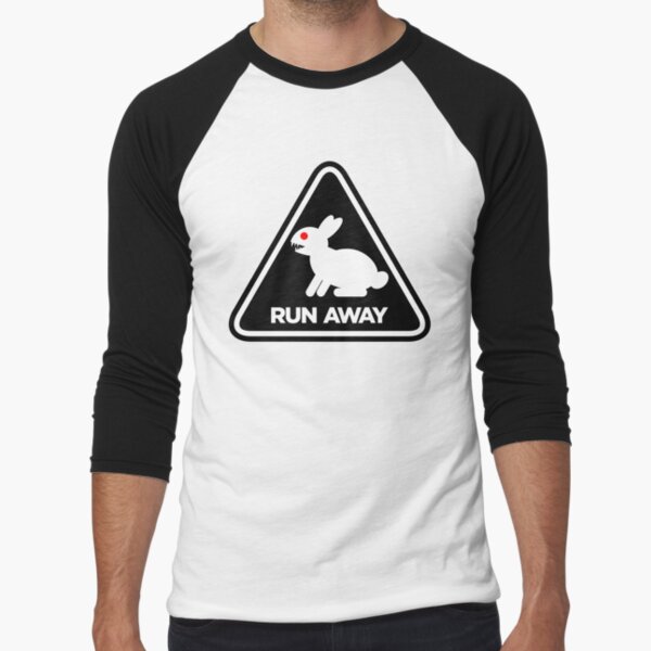 Killer Rabbit (Black) Baseball ¾ Sleeve T-Shirt