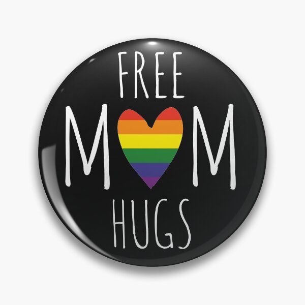Item preview, Free Mom Hugs LGBT Gay Pride Rainbow Heart Cute Design  designed and sold by alenaz.
