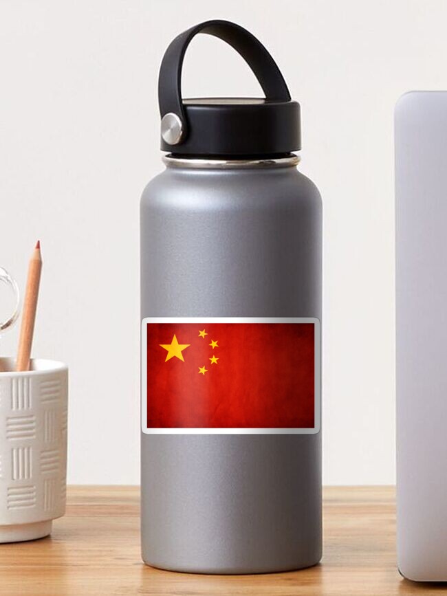 Aperçu 1 sur 3. Sticker avec l'œuvre Chine | Drapeau chinois | Drapeau national de Chine créée et vendue par RedeyeDigital.