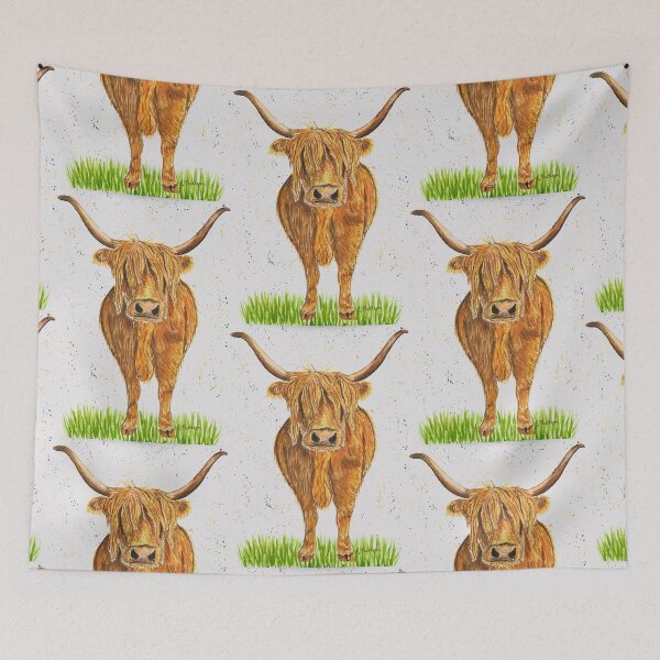 Item preview, Harry the handsome highland cow designed and sold by EmmaPattisonArt.
