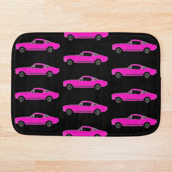 Aperçu de l'œuvre 1966 Ford Mustang GT 350 Hot Pink sur noir créée et vendue par jasondaley.