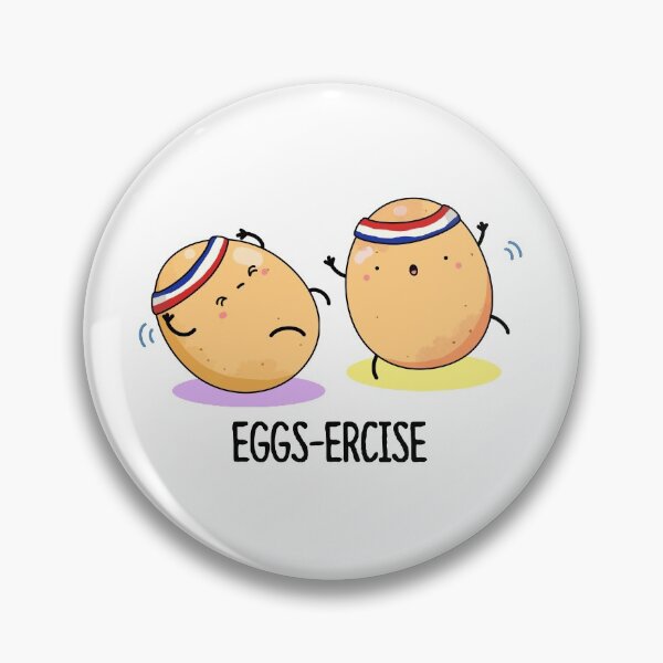 Item preview, Eggs-ercise Aerobic Funny Egg Puns  designed and sold by punnybone.