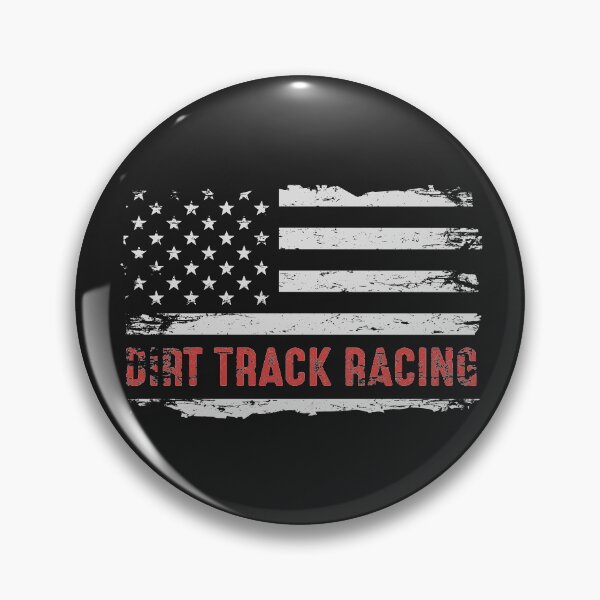 Item preview, Dirt Track Racing Cool American Flag Design in Gray designed and sold by alenaz.