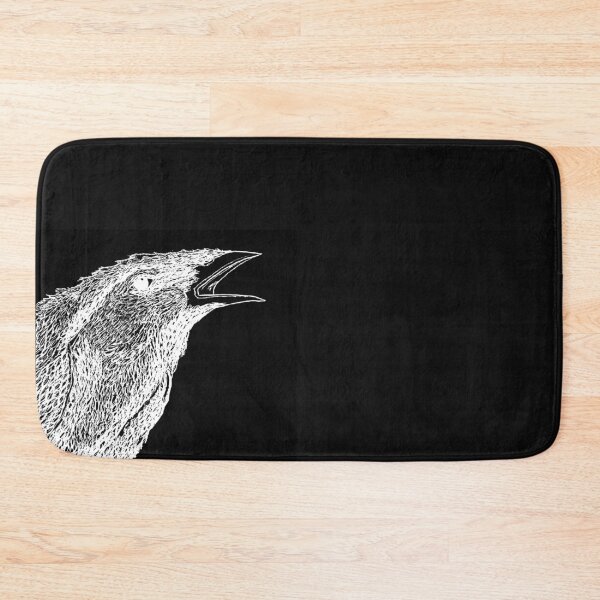 Item preview, corbeau blanc sur fond noir designed and sold by Bastien-23.