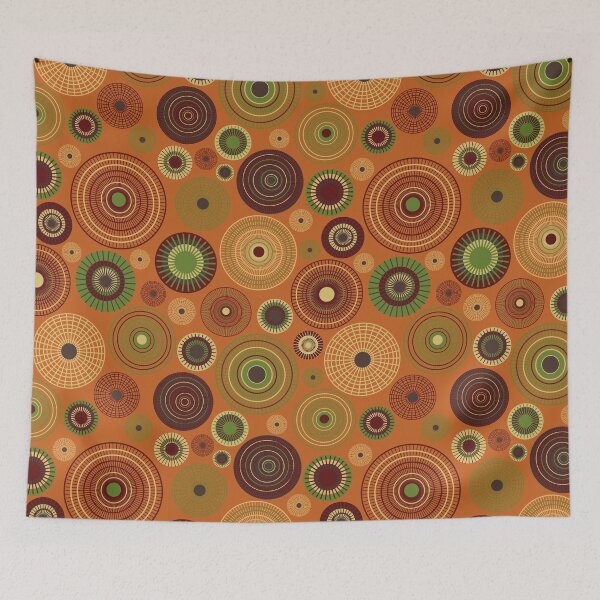 Item preview, concentric circles brown designed and sold by colorofmagic.