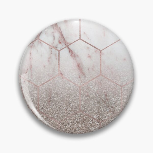 Item preview, Glitter ombre hex - soft pink marble & rose gold glitter designed and sold by marbleco.