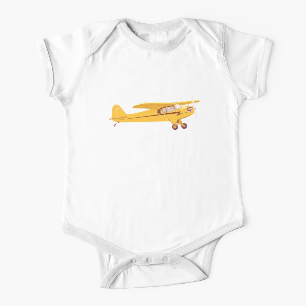 Kleines gelbes Flugzeug Babystrampler