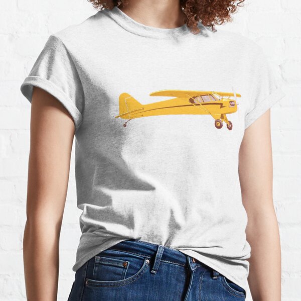 Petit avion jaune T-shirt classique