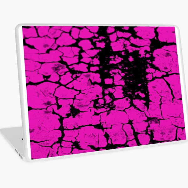 Crackle texture in fuschia Laptop Skin