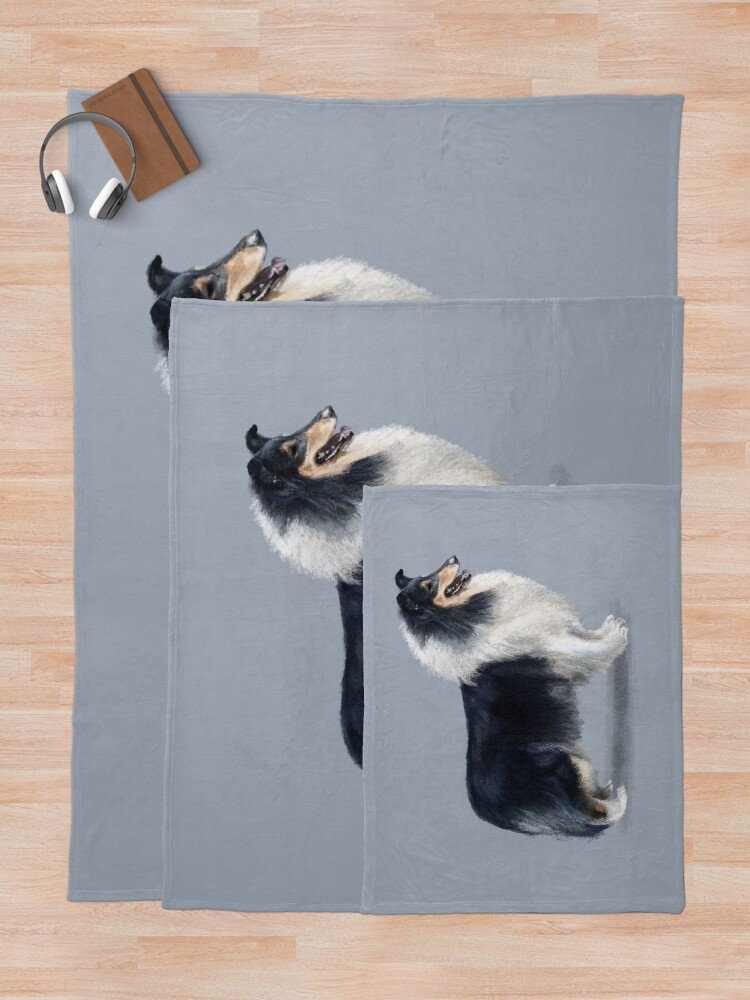 Alternate view of Tri Coloured Rough Collie Throw Blanket