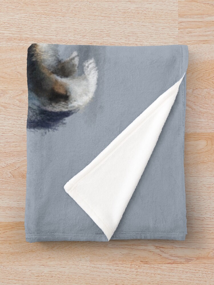 Alternate view of Tri Coloured Rough Collie Throw Blanket