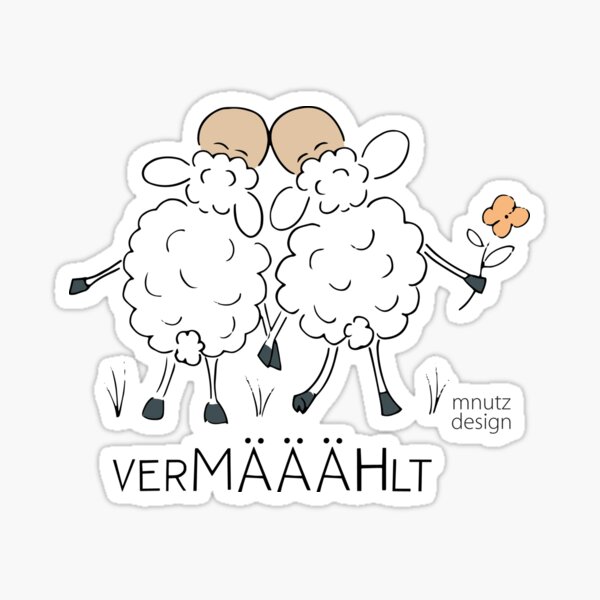 Wortspiel - Schaf - Hochzeit Sticker