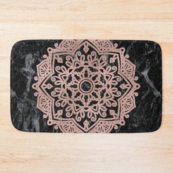 Item preview, Rose gold mandala - striking black marble designed and sold by marbleco.