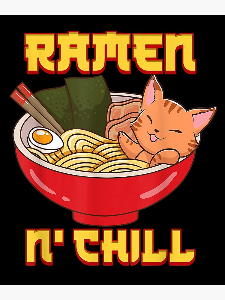 Anime Ramen Cats Cat Kawaii Neko Japanese Poster By Sophia889 Redbubble 7559