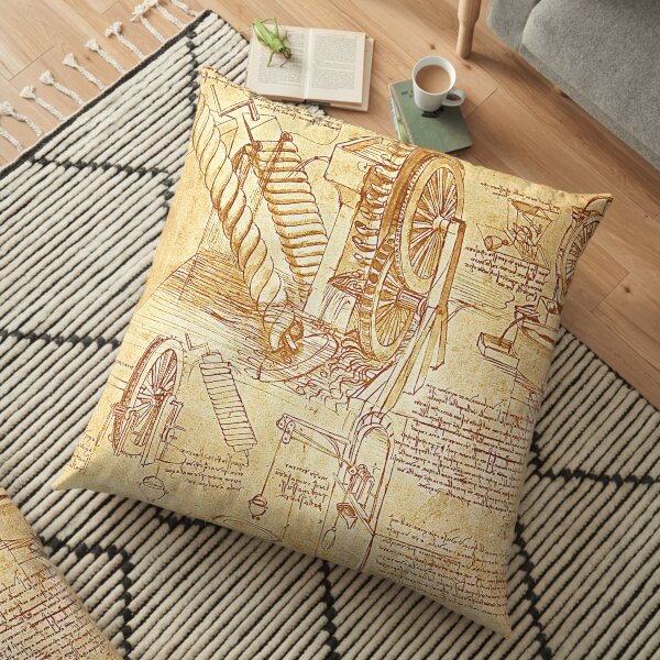 Leonardo da Vinci Floor Pillow