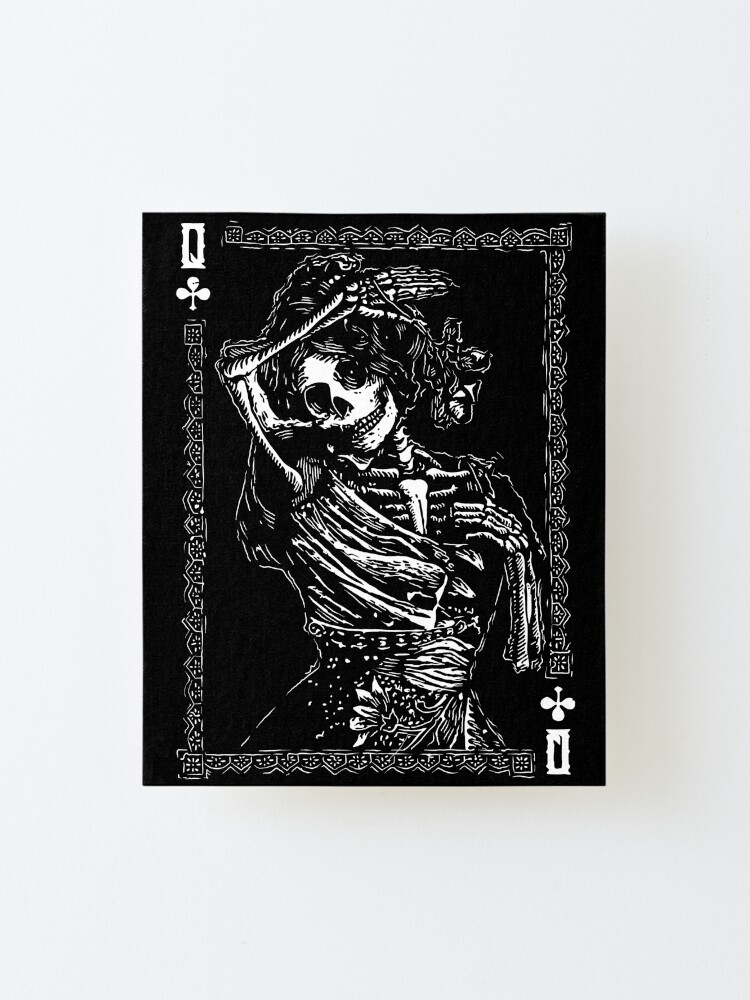Alternate view of Day of the Dead - Queen of Clubs Mounted Print