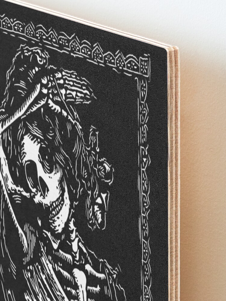 Alternate view of Day of the Dead - Queen of Clubs Mounted Print