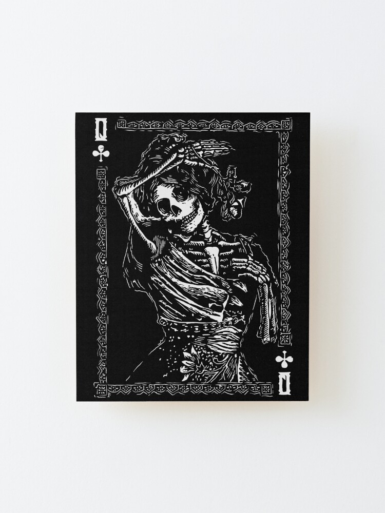 Alternate view of Day of the Dead - Queen of Clubs Mounted Print