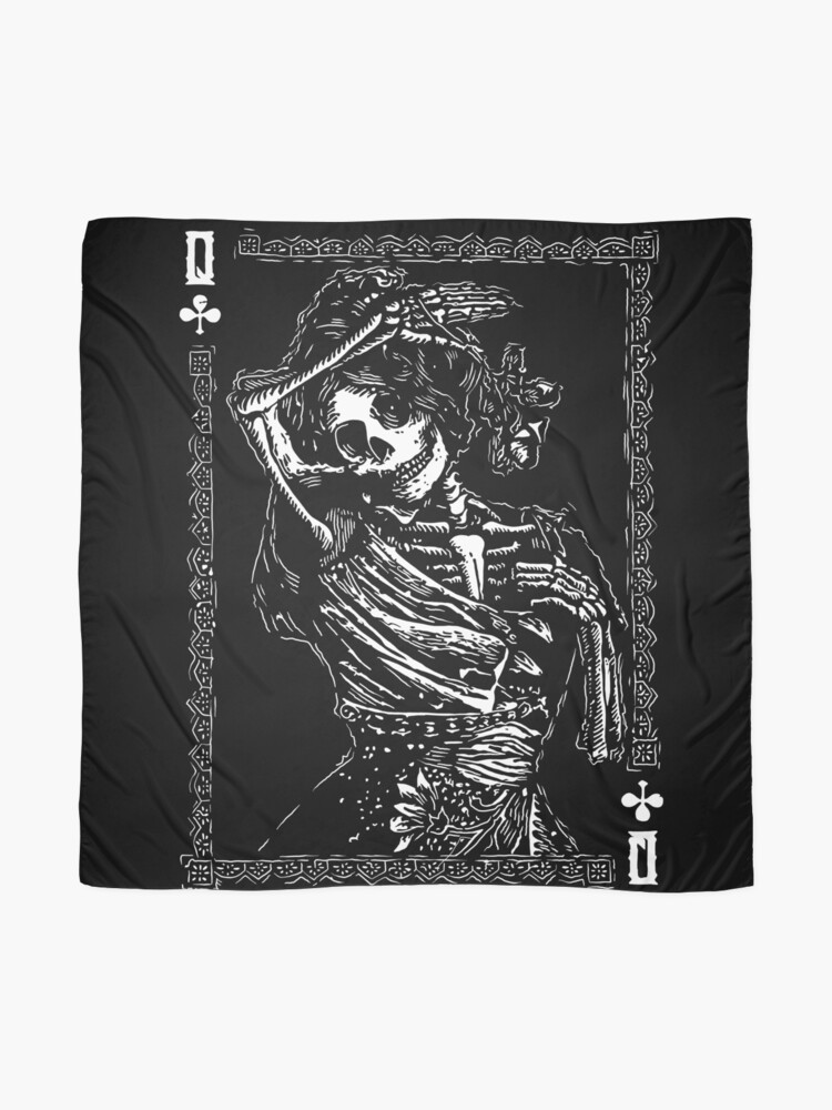 Alternate view of Day of the Dead - Queen of Clubs Scarf