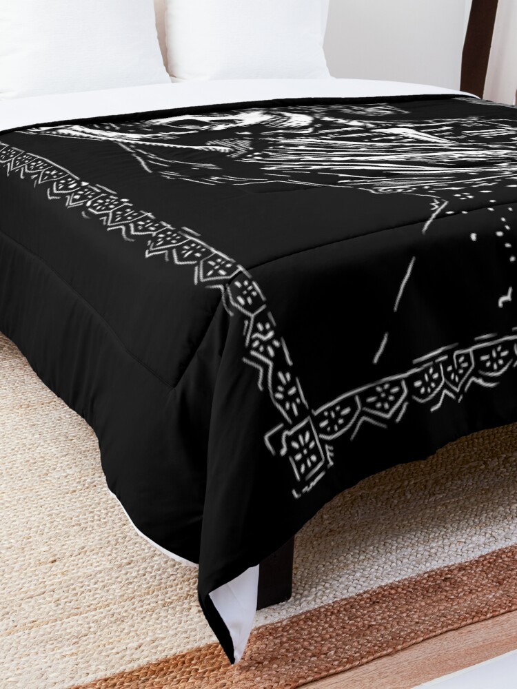 Alternate view of Day of the Dead - Queen of Clubs Comforter