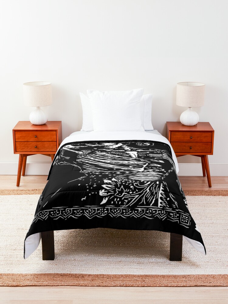 Alternate view of Day of the Dead - Queen of Clubs Comforter