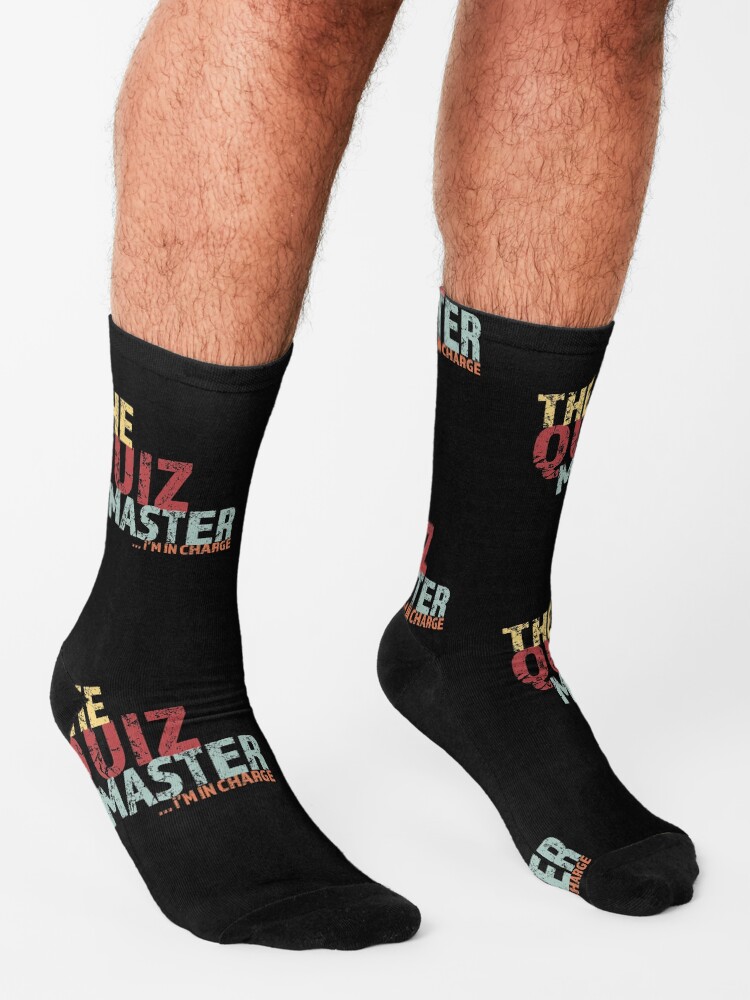 "Quiz master Pub Quiz Team" Socks for Sale by Neadski Redbubble