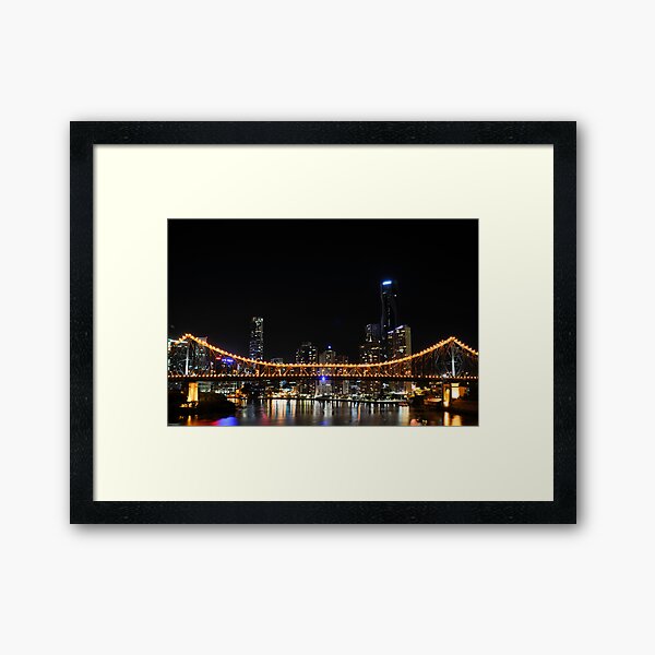 story bridge, brisbane, queensland, australia Framed Art Print