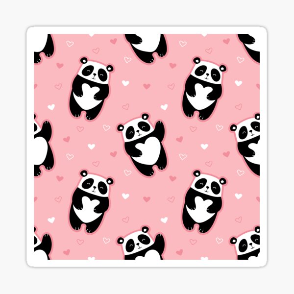 Panda Face Stickers Redbubble - pink panda roblox