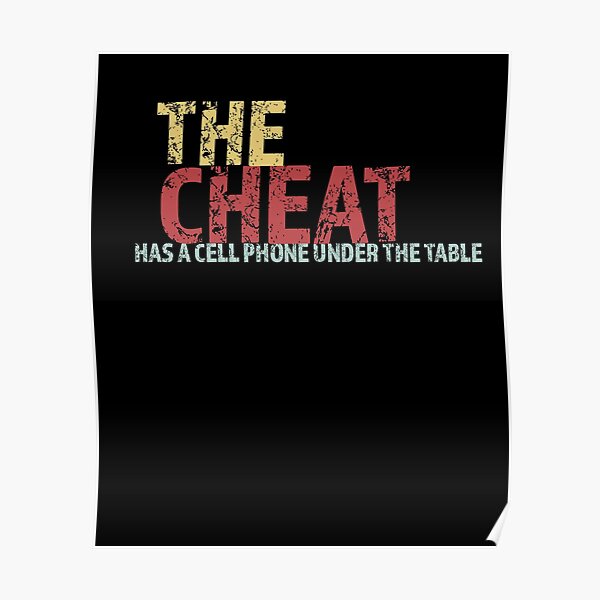 quiz-master-pub-quiz-team-cheater-poster-by-neadski-redbubble