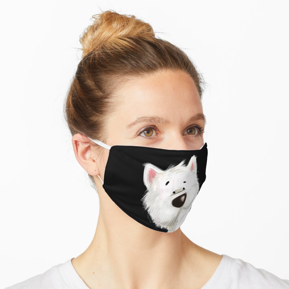 Westie face Mask Mask