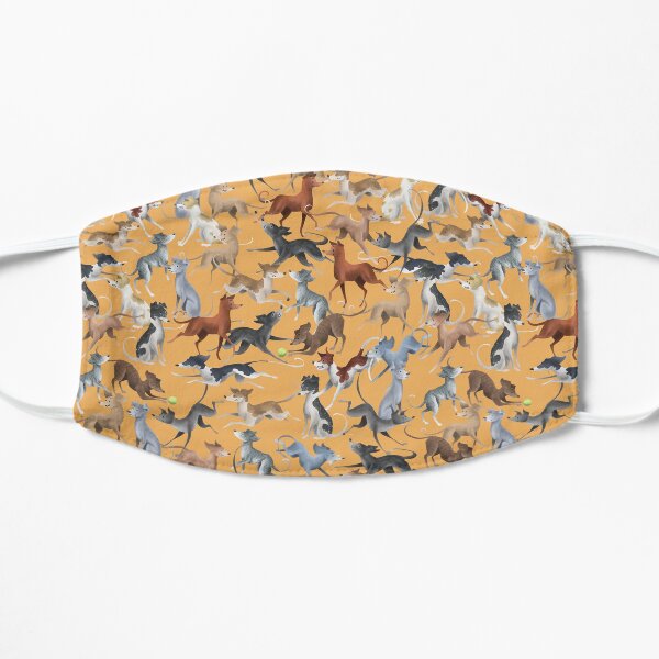 Hound and About Orange Flat Mask