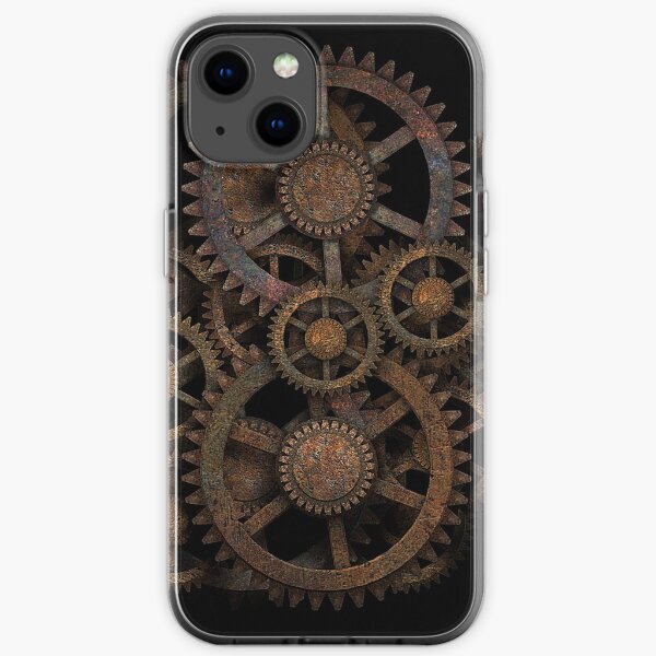 Infernal Vintage Steampunk Gears on your Gear iPhone Soft Case