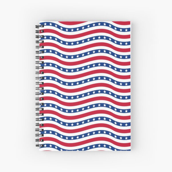 Wave American Flag Spiral Notebook Animated USA 2x4" Lenticular #NBM-220# 