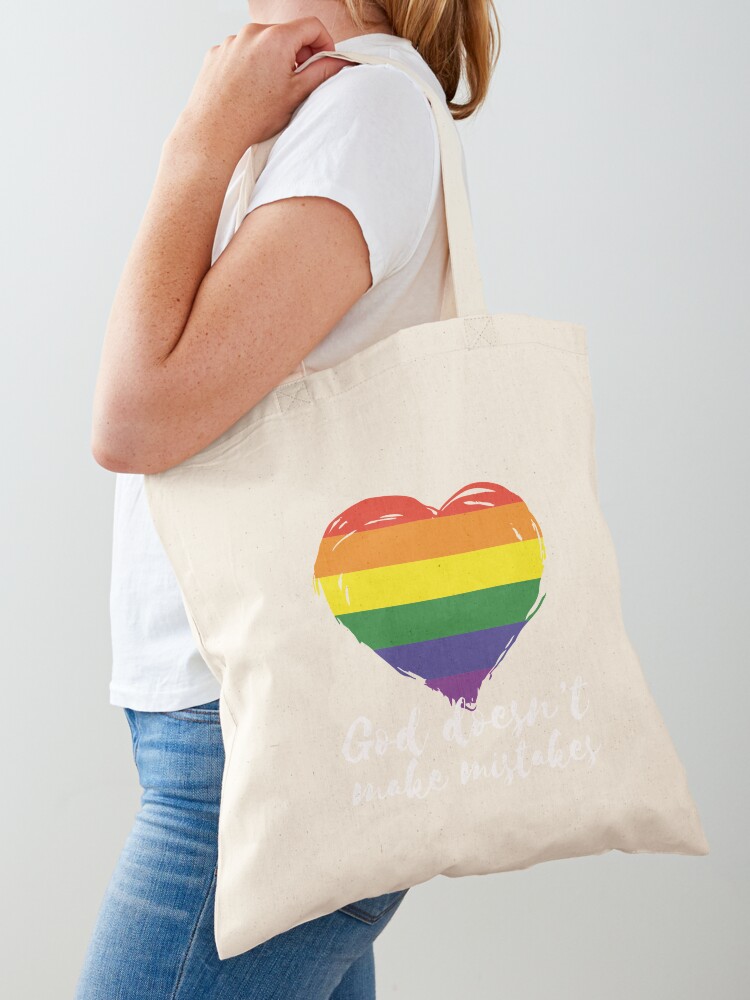 LGBT Gay Pride Rainbow Heart Tote Bag