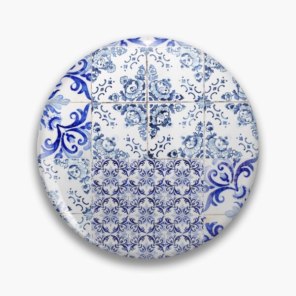 Item preview, Portuguese Azulejos VI - Vintage Blue Hand Painted Tiles - Europe Travel photography by Ingrid Beddoes designed and sold by Ingrid Beddoes Photography.