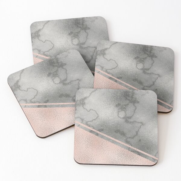 Item preview, Graphite marble texture on rose gold designed and sold by marbleco.