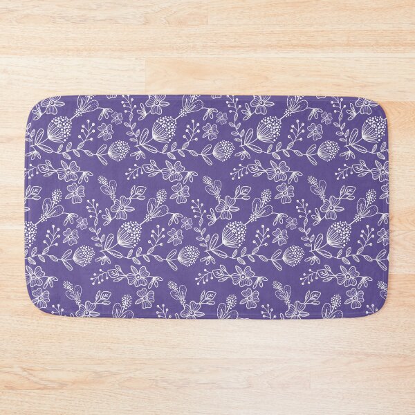 Item preview, Purple And White Floral Pattern designed and sold by semas.