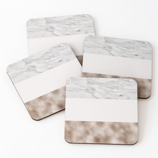 Item preview, Pastel striping - taupe tones marble & rose gold designed and sold by marbleco.